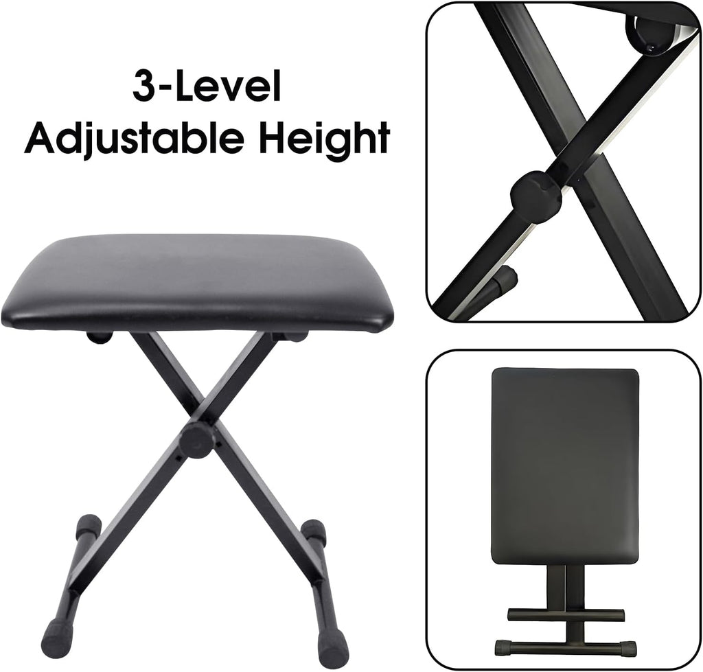 The ONE Keyboard Piano Sing with X Bench, 61 Keys Piano Keyboard For Singing & Practice with Bluetooth, Sheet Music Stand and Huge Library of Songs for Sing-Along