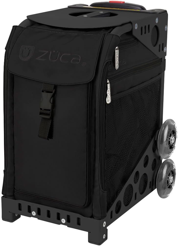 ZUCA Travel Cases for Artists & Professionals - Makeup Case with 4 Vinyl Utility Pouches, Travel Cover, 41' Telescoping Handle, Rolling Wheels & Sturdy Aluminum Frame for Makeup Artists and Creatives