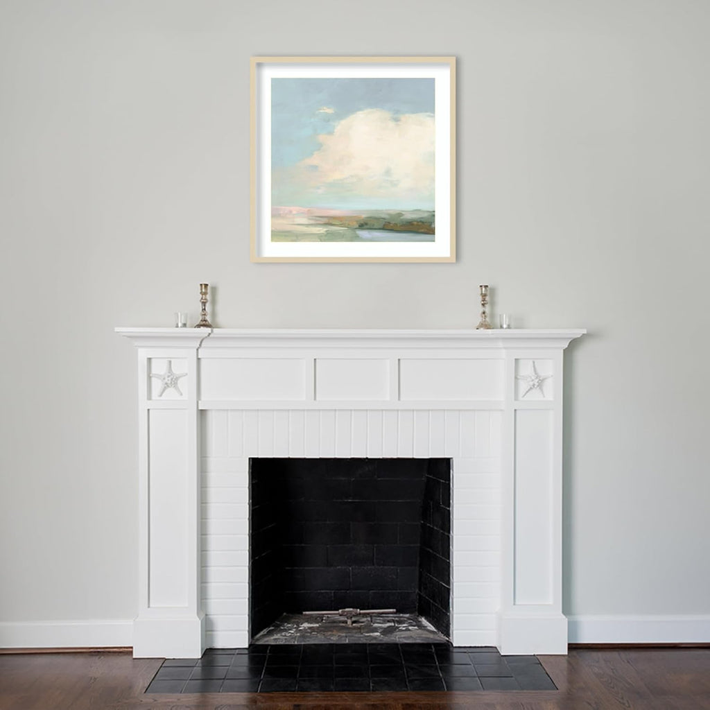 Amanti Art Framed Wall Art Print (33x33) Colorful Horizon II Blue by Julia Purinton Framed Poster for Wall Decor, Living Room, Bedroom, Bathroom, Kitchen, Office or Business Artwork from WI, USA