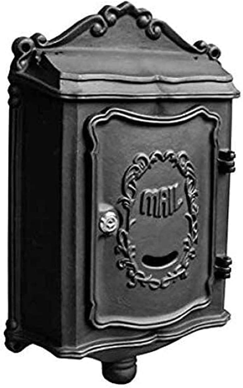 Suggestion Box Donation and Ballot Box Outside Aluminum Wall Mount Post Box European Style Mailbox Secure Mailbox Letterbox Outdoor Retro Vintage Mailboxes Mail Drop & Collection Boxes ( Color : A )