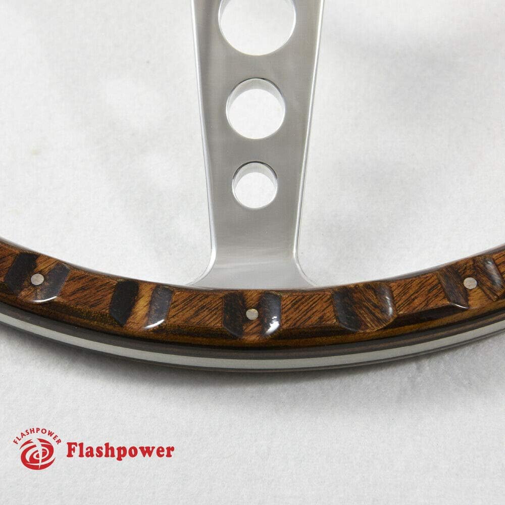 13'' Classic Riveted Laminated wood steering wheel Restoration Mini MG Triumph