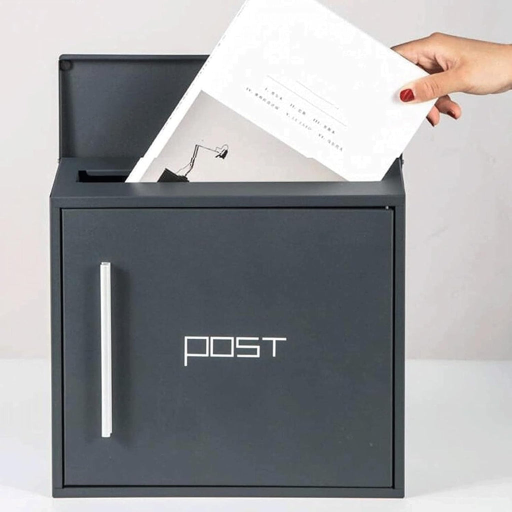 Mailboxes for Outside Wall Mounted Mailbox with Handle Post Box Stainless Steel Drop Box Outdoor Decorative Suggestion Box