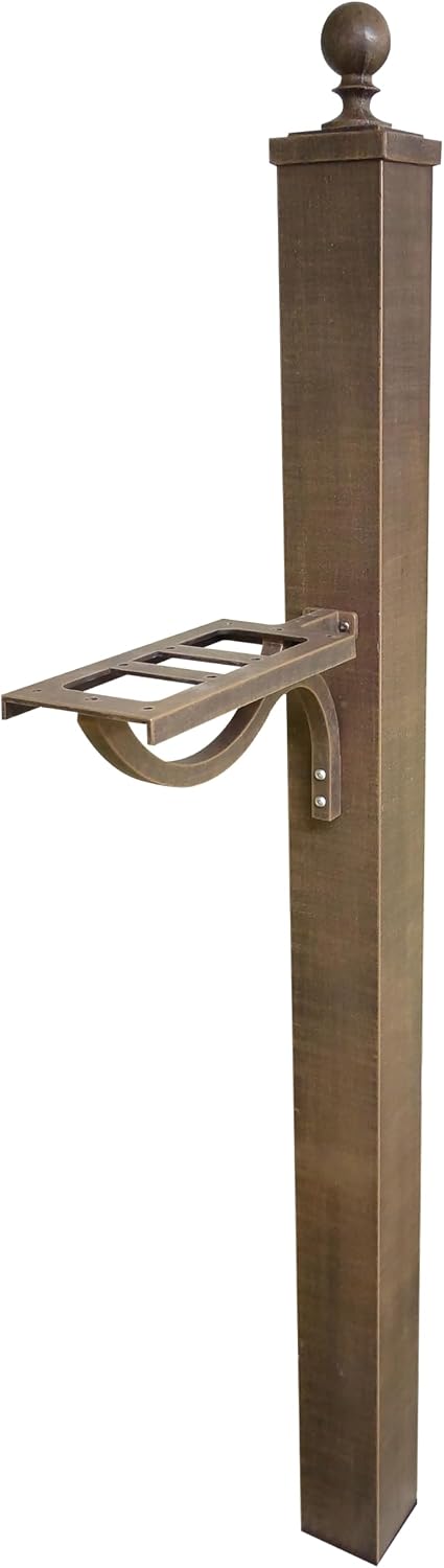 Special Lite Floral Curbside Mailbox with Springfield Post - Copper Aluminum Mailbox with Direct Burial Post - SCF-1003_SPK-710-CP