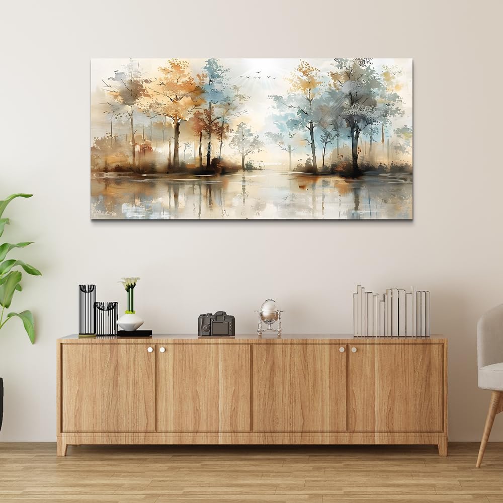 Lapremoly Large Wall Decor For Living Room Framed Wall Art for Bedroom Abstract Tree Painting Wall Artworks Hang Pictures For Office Decoration Canvas Prints Room Home Decorations Posters 30'X60'