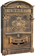 JYDQM Suggestion Box Mail Box Key Drop Box Lockbox Box Villa Outdoor Mailbox Cast Aluminum Newspaper Box Retro Home Postbox with Lock Outdoor