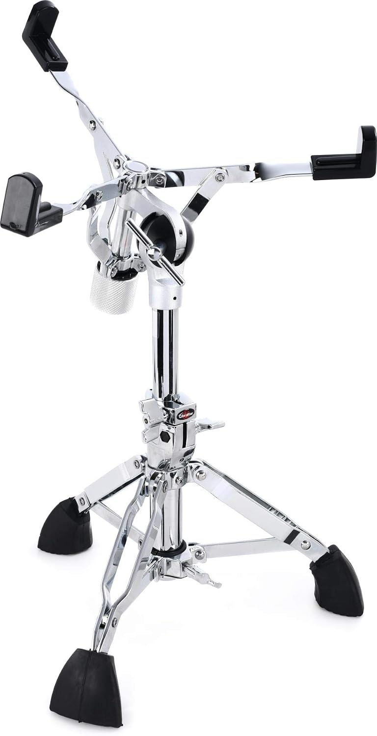 Gibraltar 9000 Series Snare Drum Stand, Heavy Duty Double Braced Tripod with Ultra Adjust Basket Super Lock Height Adjustment & Super Foot Base, Extends from 13' to 20' for Deep Snares (9706)