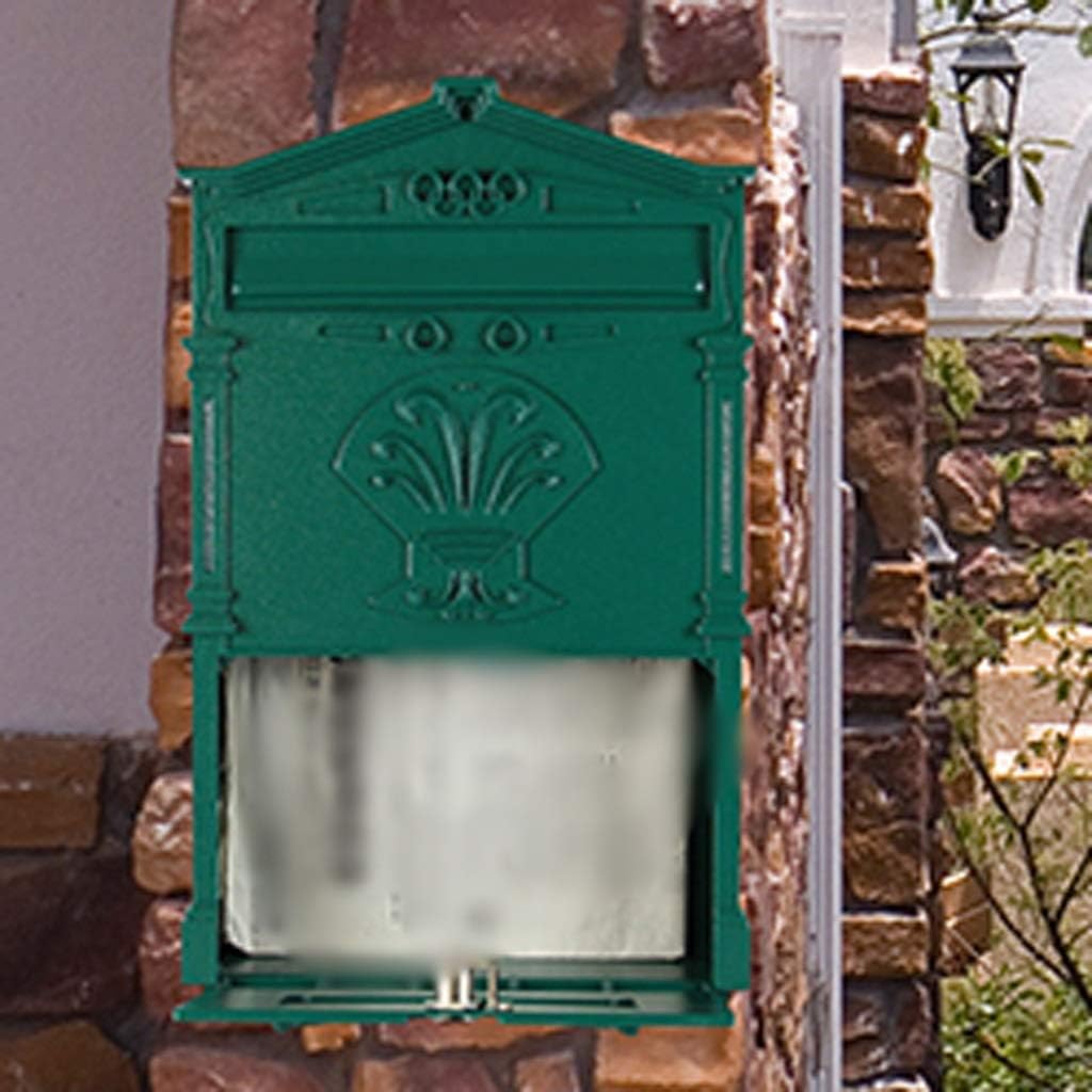 Mailbox Home Retro Postbox with Lock for Small Paper Post Letter Box Wall Decor