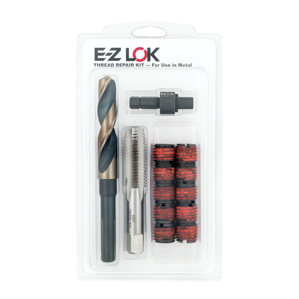 E-Z LOK EZ-329-720 Thread Repair Kit for Metal Carbon Steel Threaded Inserts 7/16-20 and Installation Tools