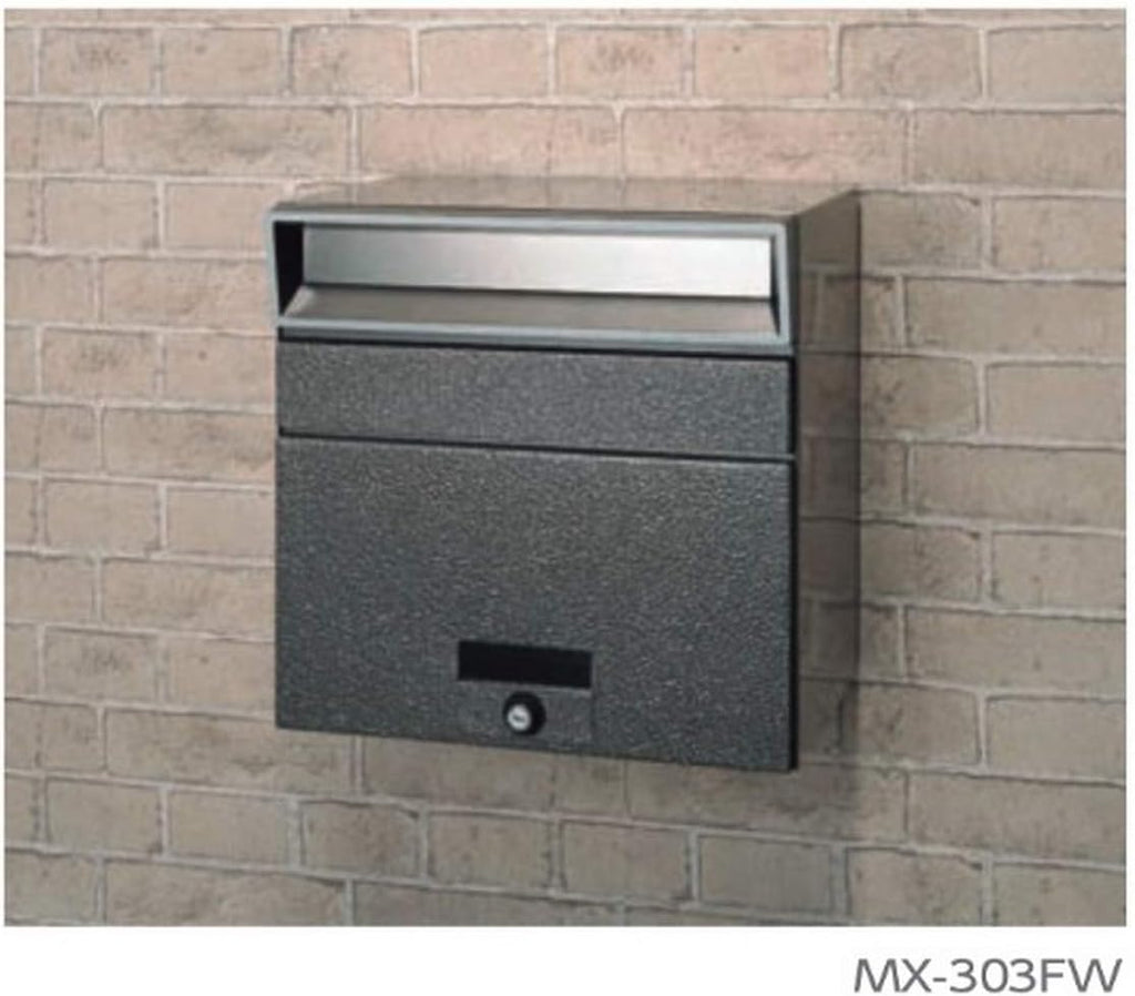 Tajima Metal Work MX-303FW Mailbox, Main Body Depth 15.4 inches (39 cm), Body Height 11.0 inches (28 cm), Body Width 15.4 inches (3