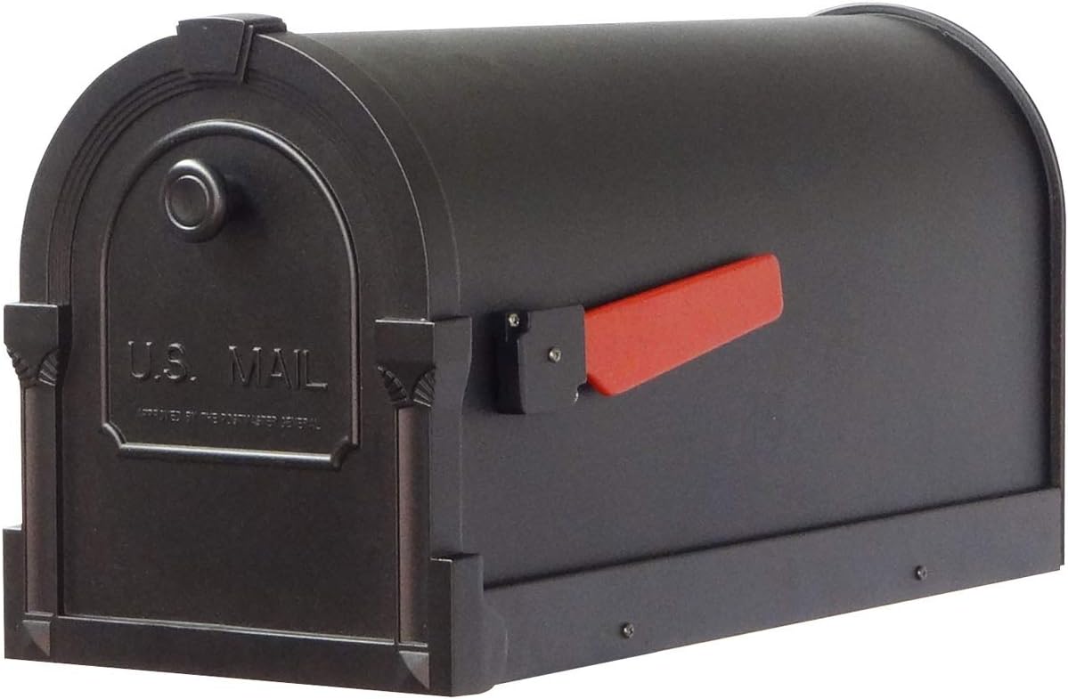 Special Lite Savannah Curbside Mailbox with Sorrento Front Single Mailbox Mounting Bracket - TC-SOR-FS-1014-BLK