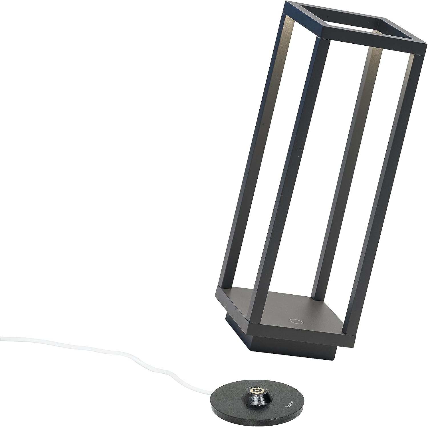 Zafferano, Home Pro Lamp, Rechargeable Cordless Table Lamp with Touch Controls, Suitable for Indoor and Outdoor, Dimmer, 3000 K, Height 11.6 Inches, Dark Grey Color