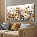 Watercolor Flower Wall Art Beige Brown Rustic Botanical Wildflower Picture Modern Country Aesthetic Painting Wall Decor Floral Landscape Canvas Prints Artwork for Bedroom Living Room Farmhouse 28'x58'