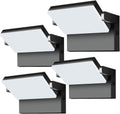 Modern Sleek LED Flood Light 120W, 360° Rotatable Outdoor Security Areas Lighting, 18000LM 5000K Waterproof Wall Pack for Yard,Building,Driveway,Car Lot (4Pack)