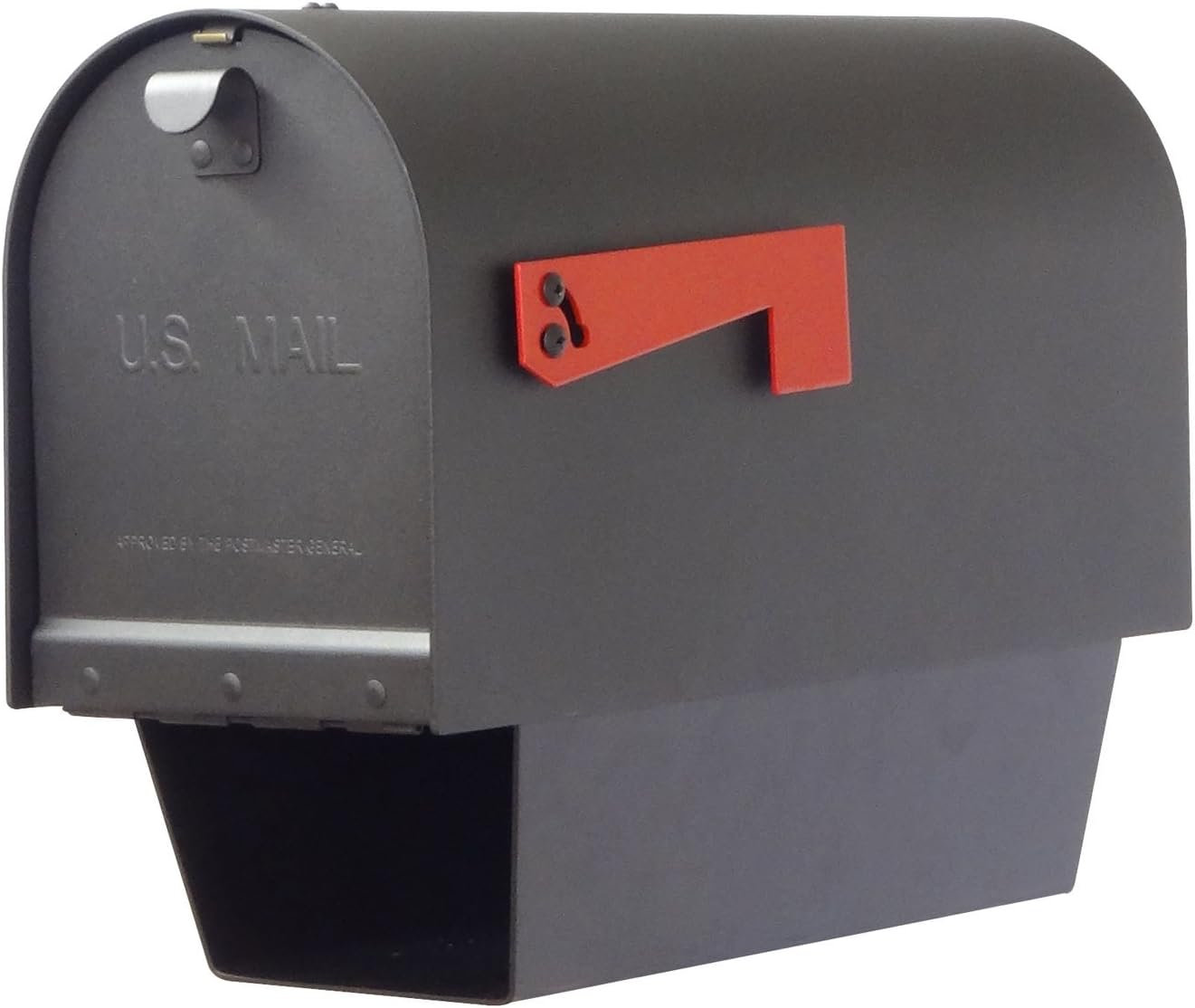 Special Lite Products Titan Steel Curbside Mailbox with Newspaper Tube and Springfield Mailbox Post with Base