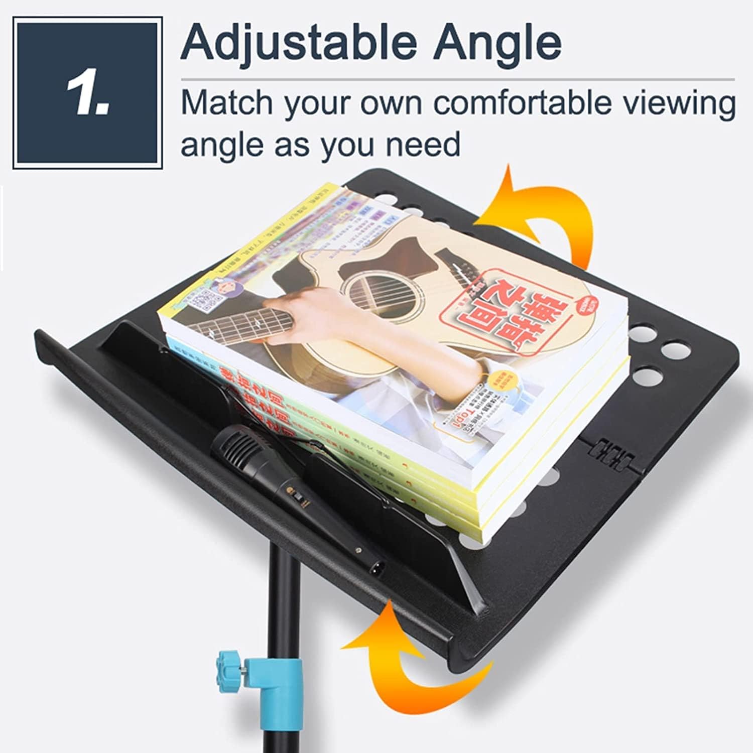 Music Stand Adjustable Height Music Stands Portable Music Holder Foldable Sheet Music Stands Tripod Base Fits Violin Guitar Music Stand More Stable