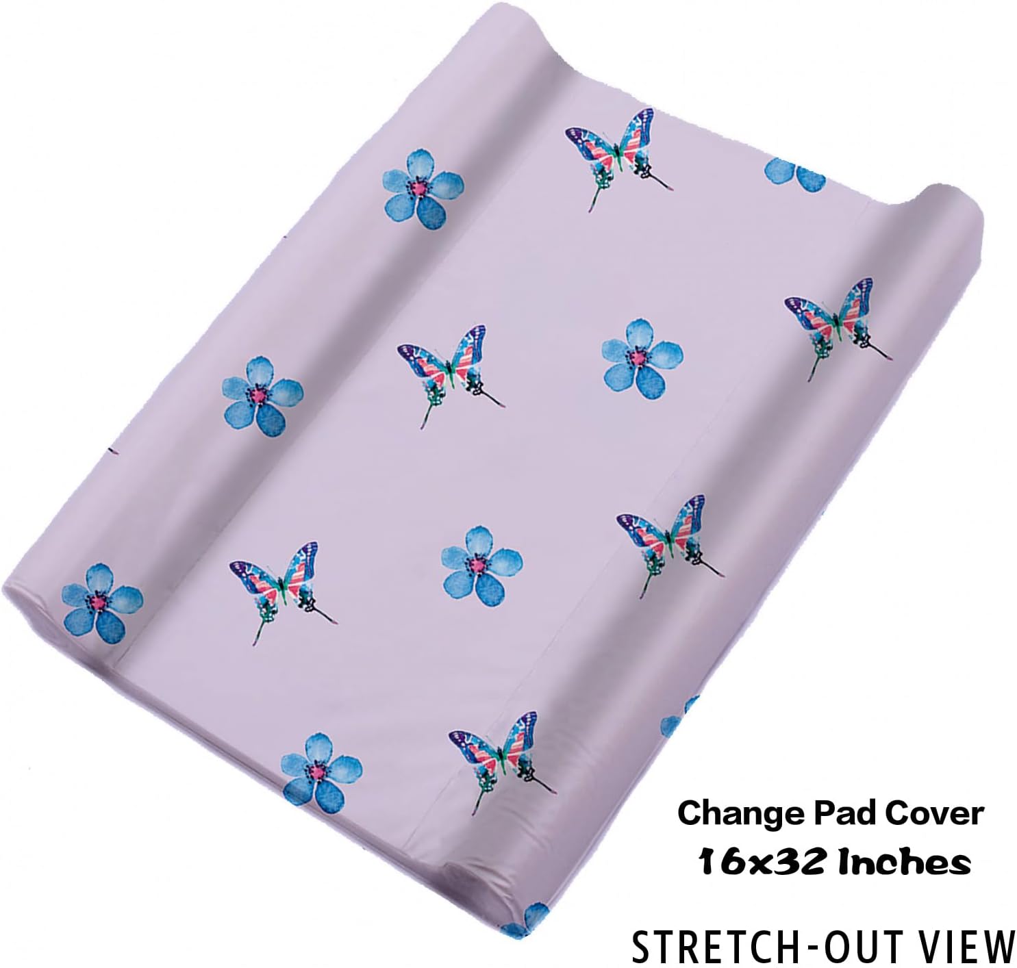 TOOTANN Custom Baby Crib Bedding Set, 5 Pcs Personalized Name Baby Crib Sheets for Kid Toddler Infant, Light Purple Background with Butterflies Nursery Bedding Set