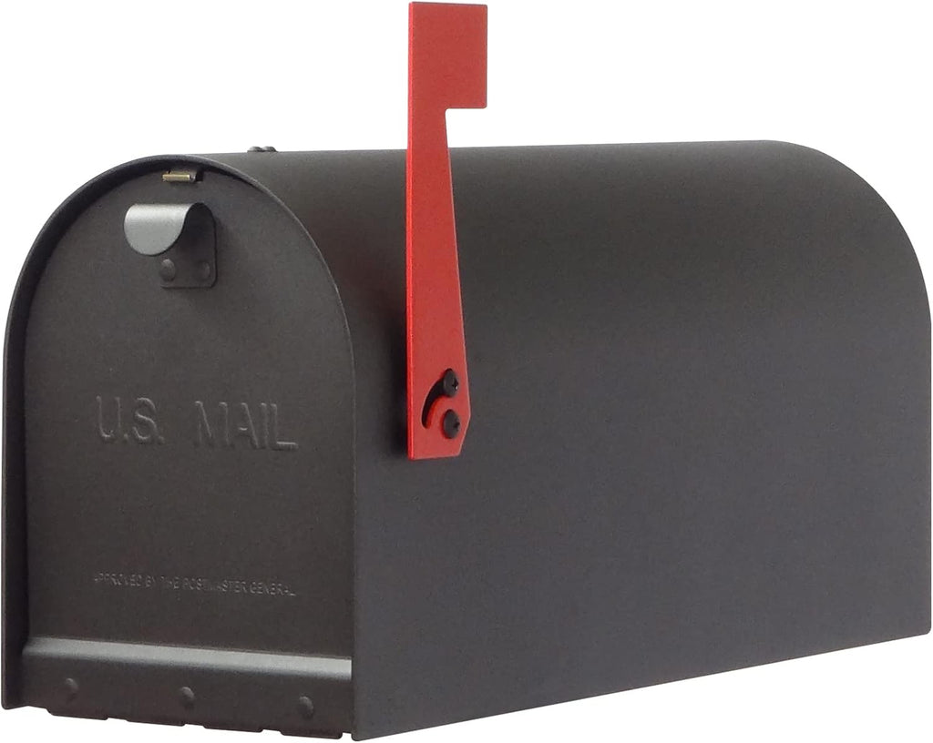 Special Lite Titan Steel Curbside Mailbox with Sorrento Front Single Mailbox Mounting Bracket - TC-SOR-FS-1016S-BLK