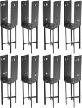 Heavy Duty Metal U-Shape Post 4'x4' Stainless Steel Concrete Fence Post Holder Anchor Bracket for Railing Porch Mailboxes (8)