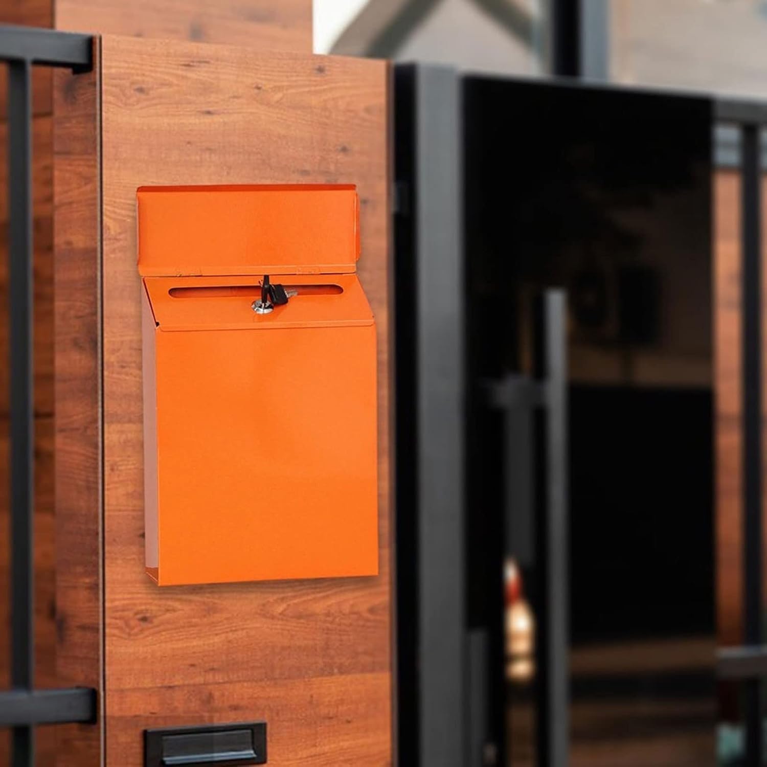 Modern Delivery Letterbox Metal Mailbox Locking Comment Drop Box Payments Holder Postbox