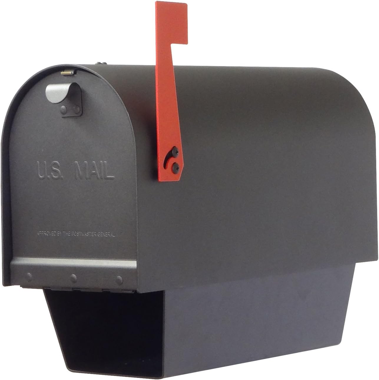 Special Lite Products Titan Steel Curbside Mailbox with Newspaper Tube and Springfield Mailbox Post with Base