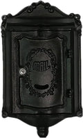 Mailbox Vintage Mailbox Lockable Post Office Box Apartment for Home Decoration Decorative(Black)