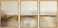 SIGNFORD Framed Canvas Print Wall Art Set Desert Haze Abstract Neutral Beige and Brown Illustrations Modern Art Relax/Calm for Living Room, Bedroom, Office - 16'x24'x3 Natural