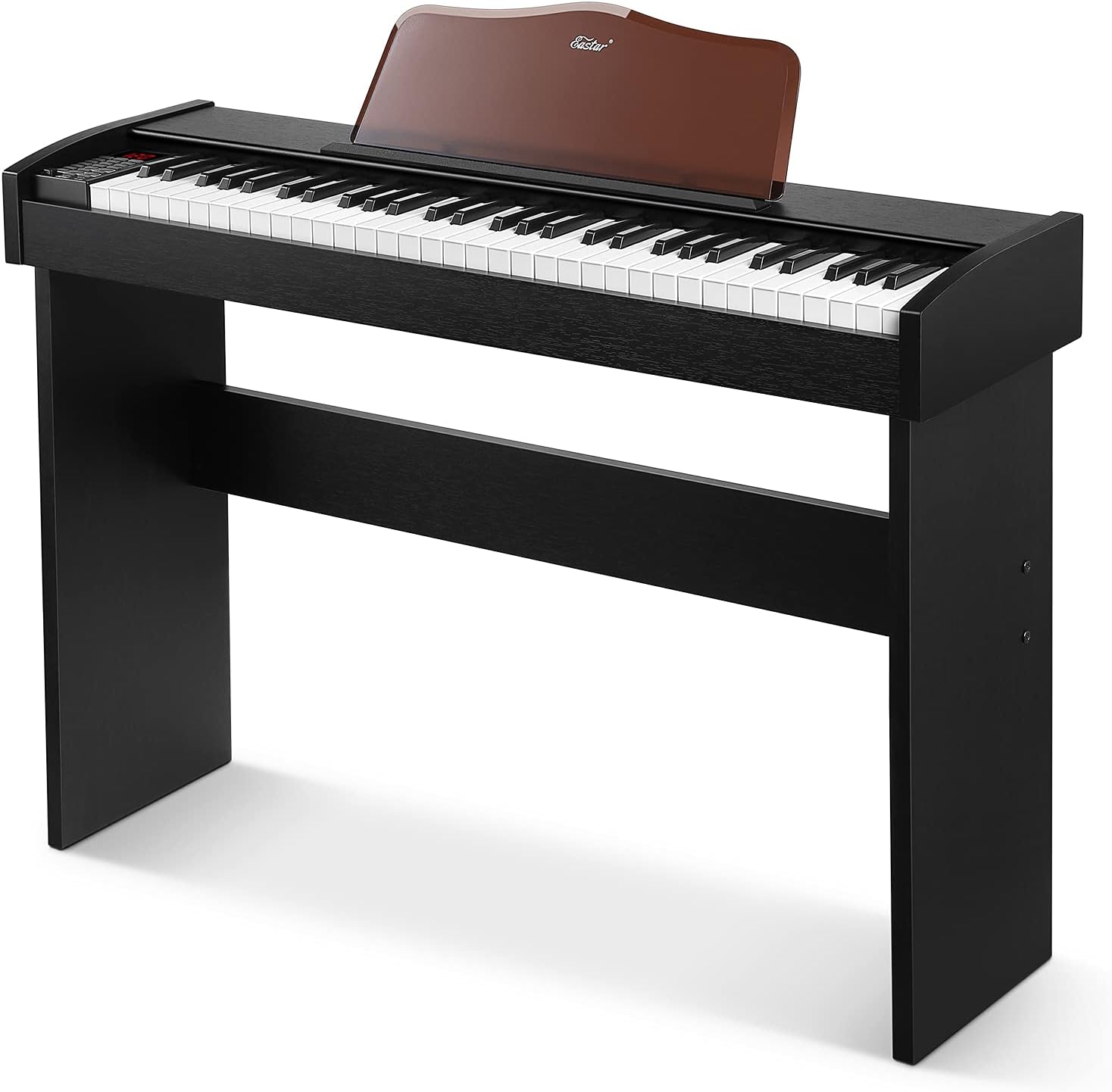 Eastar 61 Key Keyboard Piano for Beginners, Electric Piano, Classic Wooden Digital Keyboard with Sustain Pedal & Music Stand, Birthday Gifts for Girls Daughter, Supports MP3/USB/Audio/Mic/Headphones