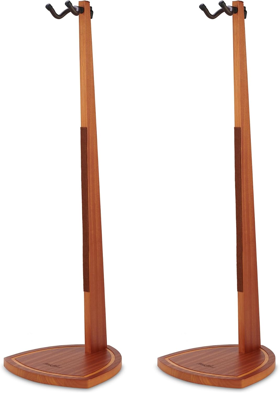 Double Guitar Stand, 2 Pack Acoustic Stand for 2 Electric, Banjo, Mandolin, Mahogany Wooden Dual Guitar Floor Holder for Home Decor Studio Display, Wood Instrument Floor Holder for Men, Gifts
