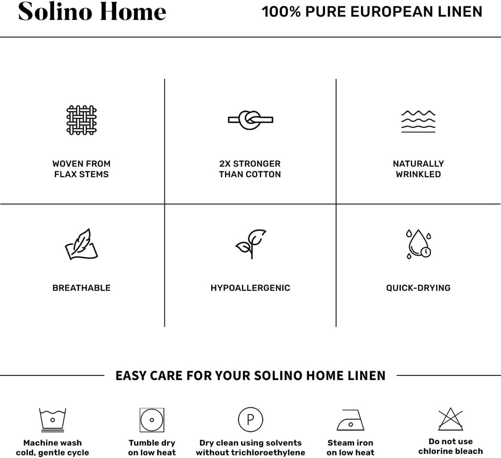 Solino Home White Linen Napkins Set of 6-100% Pure Linen Hemstitch Dinner Napkins 20 x 20 Inch for Spring, Summer, Memorial Day - Classic Hemstitch