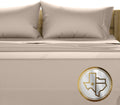 TEXAS LINEN CO. 100% Egyptian Cotton Sheets California King Size - Luxury 1500 Series Couture Comfortin' Collection Cal King Sheet Set Egyptian Cotton, (4 PC, Taupe), 17' Deep Pocket Bedsheet Set