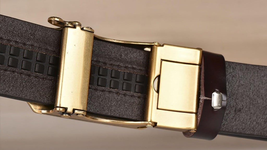 Mens Ratchet Leather Belt, Genuine Leather belts, Engraved Vintage Dragon Eagle Tiger Buckle, Business leisure belt