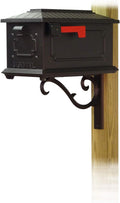 Special Lite Kingston Curbside Mailbox with Sorrento Front Single Mailbox Mounting Bracket - TC-SOR-FS-1017-BLK