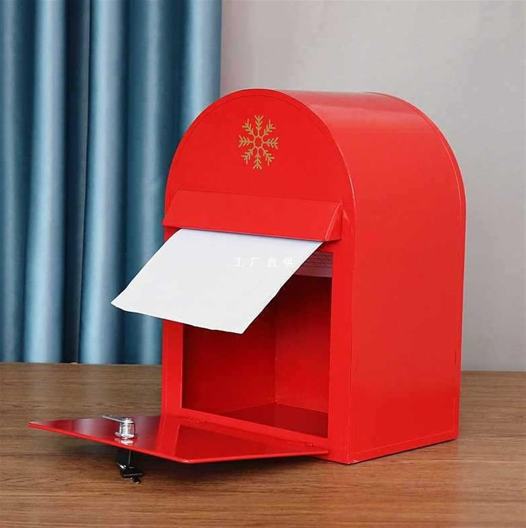 Drop Box Mailbox Aluminum Mailbox Ooutdoor Post Box Retro Vintage Post Box for Home Decoration Outdoor Letter Box(Red)