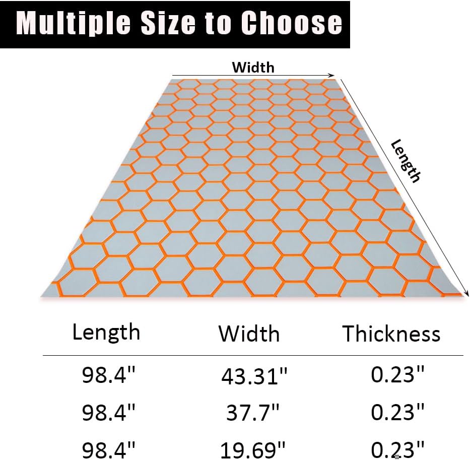 43.31' /37.7' New Hexagon EVA Self-Adhesive Boat Flooring and Decorative Fish for Yacht Pool Boat Flooring Sheet Thick Non-Skid mat