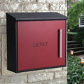 Suggestion Box Business Drop Boxes Donation Box Simple Mailbox Made of Stainless Steel Outdoor Wall-Mounted Postbox in 3 (Color : Red, Size : 36.5 * 9.6 * 37cm)