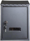 Wall Mount Mailbox Metal Mailbox, Mailboxes, Locking Mailbox, Wall Mount with Lock Mailboxes Hanging Post Box for Key Office Outdoor Garden