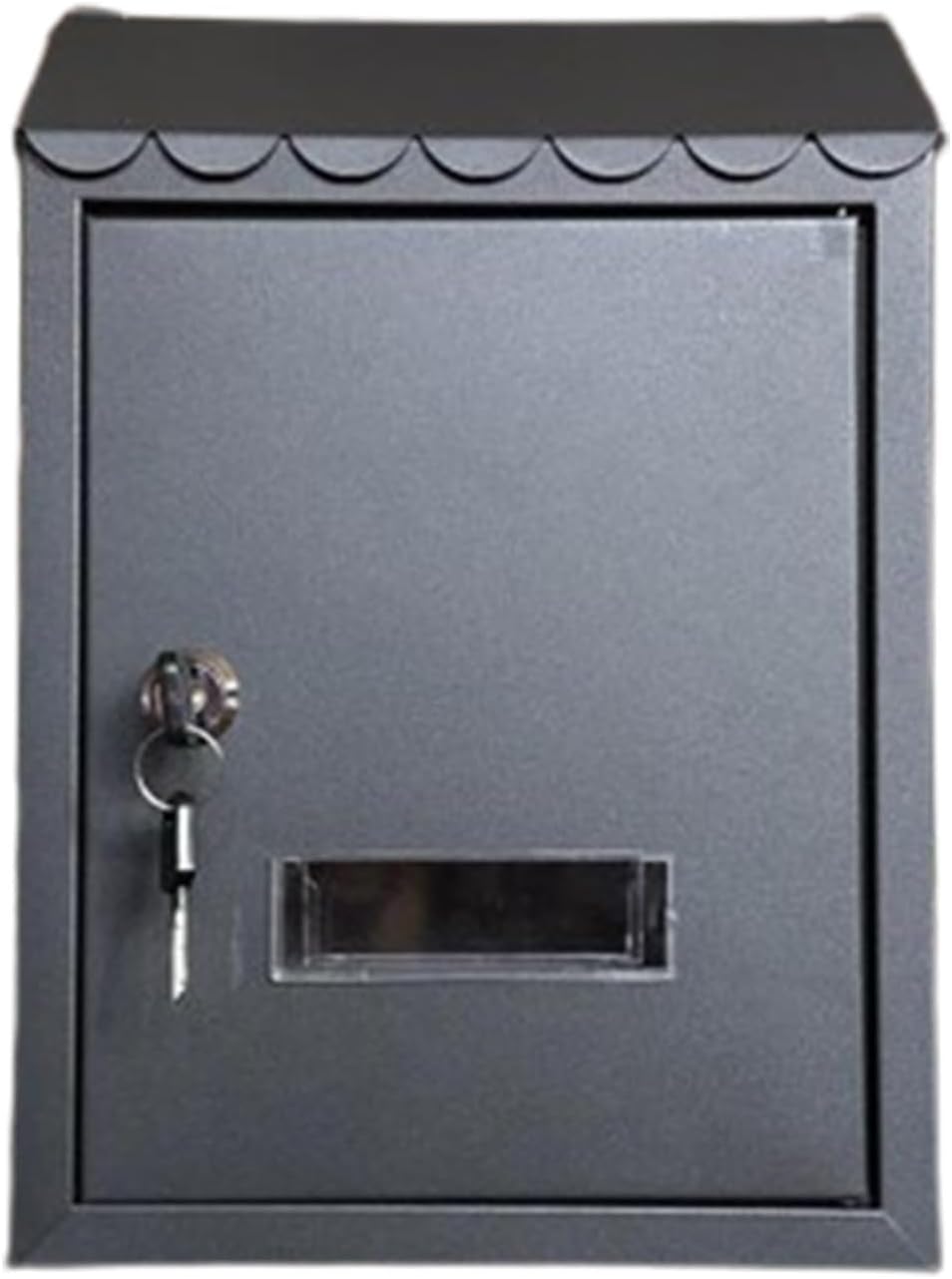 Wall Mount Mailbox Metal Mailbox, Mailboxes, Locking Mailbox, Wall Mount with Lock Mailboxes Hanging Post Box for Key Office Outdoor Garden