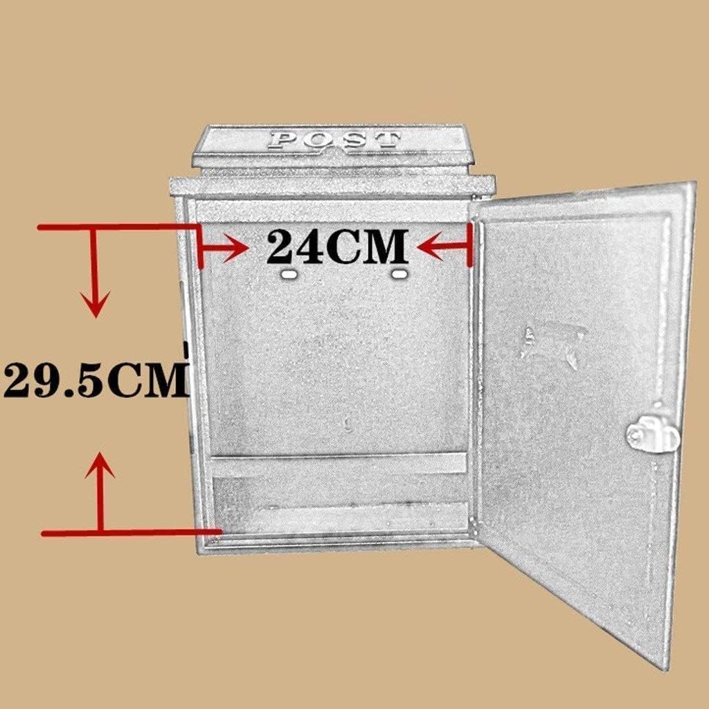 JYDQM Suggestion Box Comment Collection Box Mailbox European Aluminum with Lock Outdoor Post Box Secure Letterbox (Color : Green)