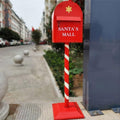 Mailbox with Lock Postbox Heavy Iron Retro Mailbox Posts Floor-Standing Drop Box for Home Outdoor Large-Capacity Mailboxes Home Decoration(Red)