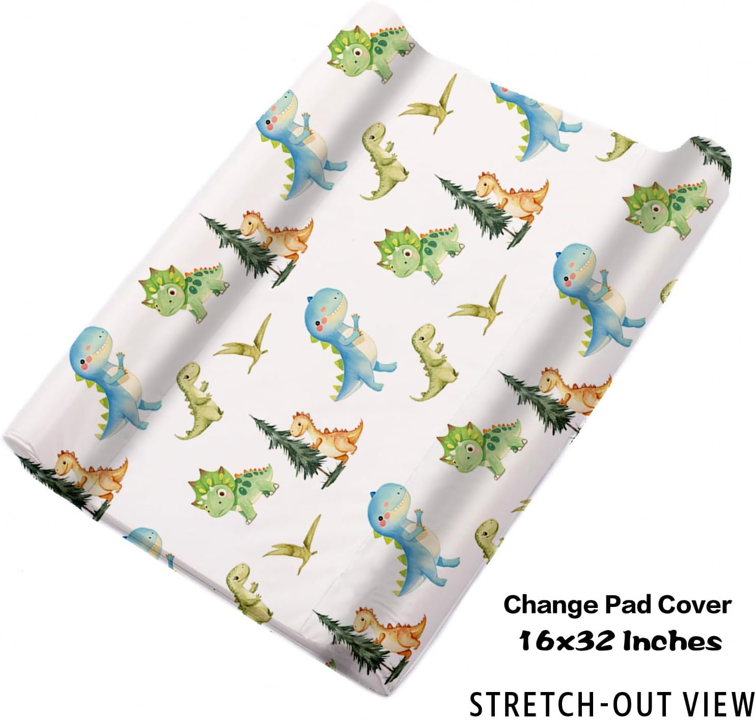 TOOTANN Custom Baby Crib Bedding Set, 5 Pcs Personalized Name Baby Crib Sheets for Kid Toddler Infant, Dark Blue Cartoon Dinosaurs Nursery Bedding Set