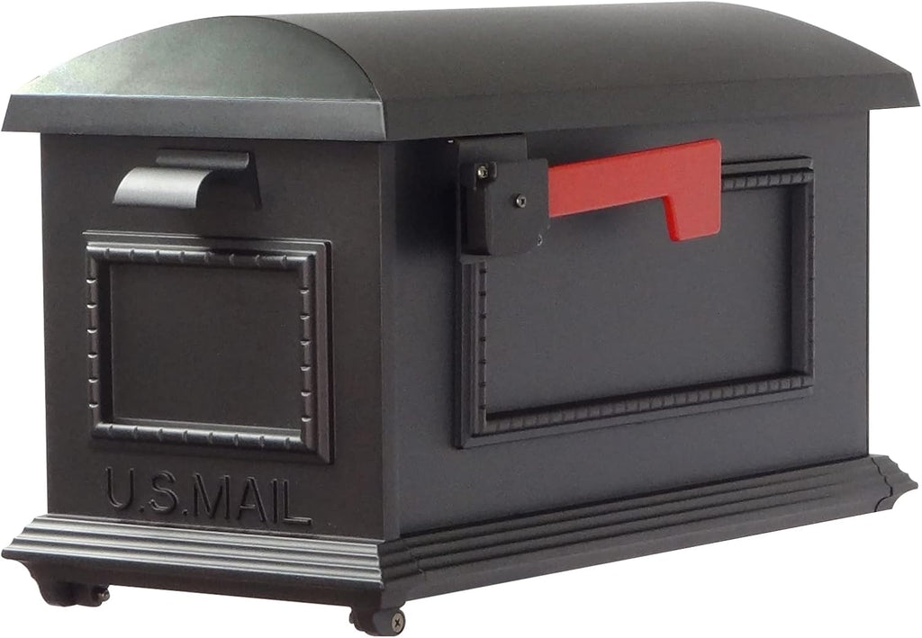 Special Lite Traditional Curbside Mailbox with Sorrento Front Single Mailbox Mounting Bracket - TC-SOR-FS-1010-BLK