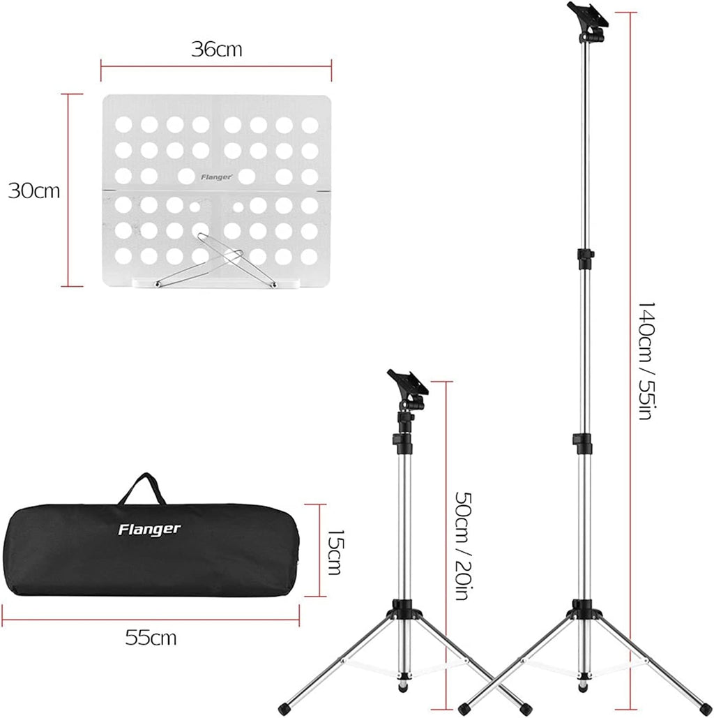 Music Stands Height Adjustable Music Holder Aluminum Alloy Sheet Music Stands Folding Violin Playing Desktop Book Stands，Grey