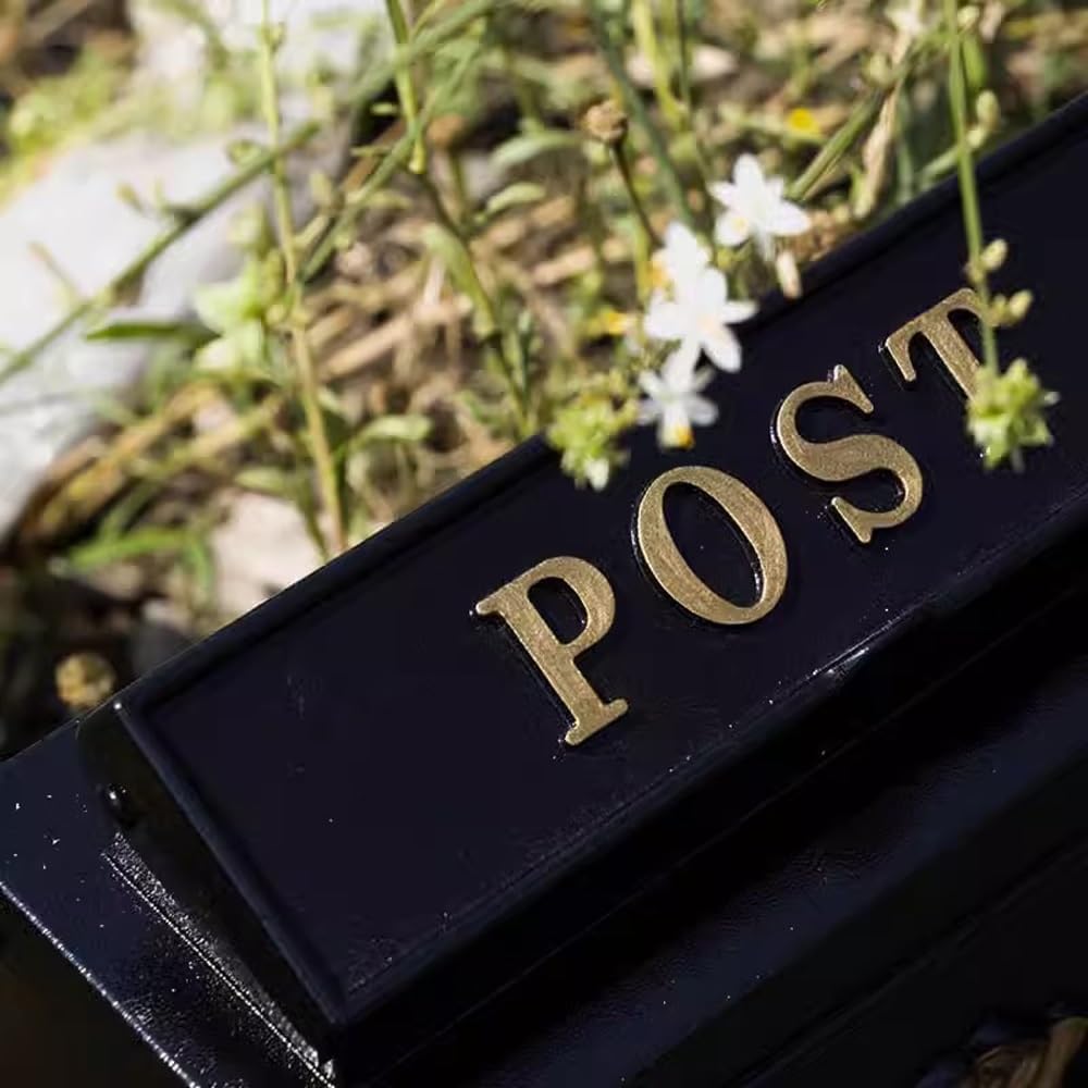 Mailbox Wall Mounted Letter Box Lockable Post Mail Box Parcel Letterbox Vintage Mailbox Lockable Mailbox Security Lockbox Outdoor Retro Aluminum Post Box