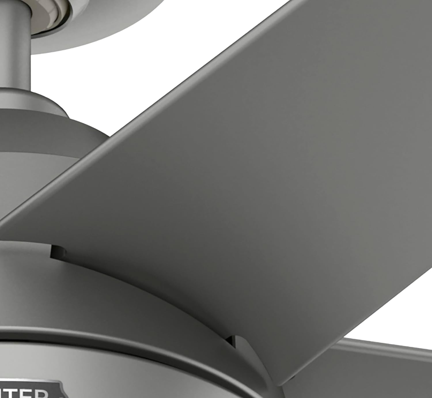 Hunter Skyflow 52 inch Indoor/Outdoor Ceiling Fan with Light and Wall Control, Matte Silver Ceiling Fan, 3 Speed WhisperWind Motor, 52612, for Coastal Patios, Pergolas, Bedrooms, or Living Rooms