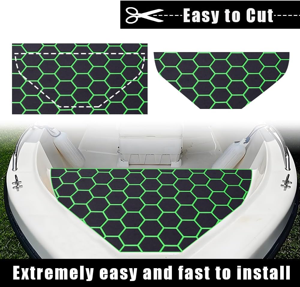 43.31' /37.7' New Hexagon EVA Self-Adhesive Boat Flooring and Decorative Fish for Yacht Pool Boat Flooring Sheet Thick Non-Skid mat