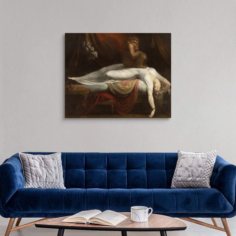 CANVAS ON DEMAND The Nightmare, 1781 Canvas Wall Art Print by Henry Fuseli, Figurative, Home Decor, Artwork, 45'x36'