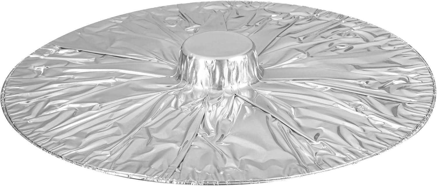 Foil Lux 8.5 Quart Pans And Lids, 50 Disposable Pots With Lids - Oven-Ready, Stove Compatible, Aluminum Foil Baking Pans, Freezable, For Outdoor Camping, Vacation, Picnic, And More - Restaurantware