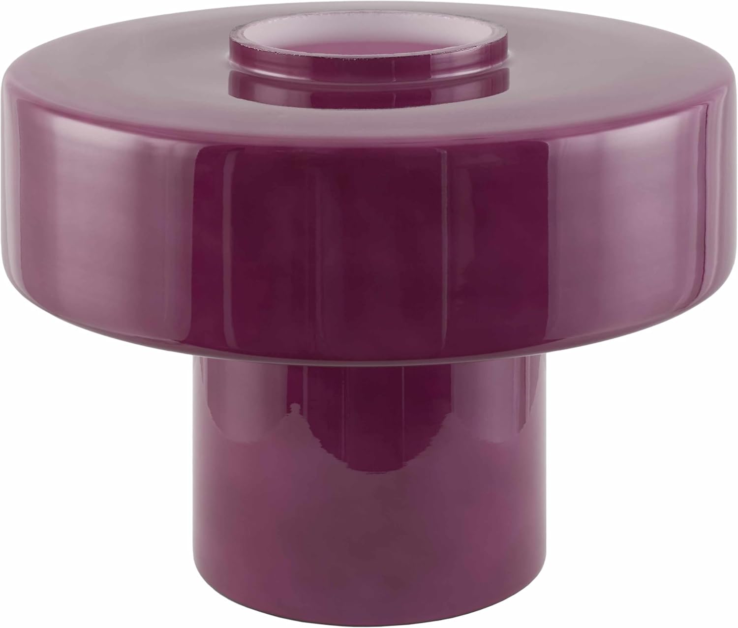 BoutiqueRugs Lauenhagen Contemporary Geometric Glass Bedside Table Lamp for Bedroom Nightstand - Modern End Side Lighting for Living Room - Magenta - 7' H