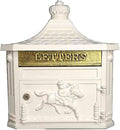 Mounted Mailbox Galvanized Steel and Aluminum Material Rainproof Metal Post Box,Mailboxes for Outside, 16x5.6x18 in(Yellow) (White)
