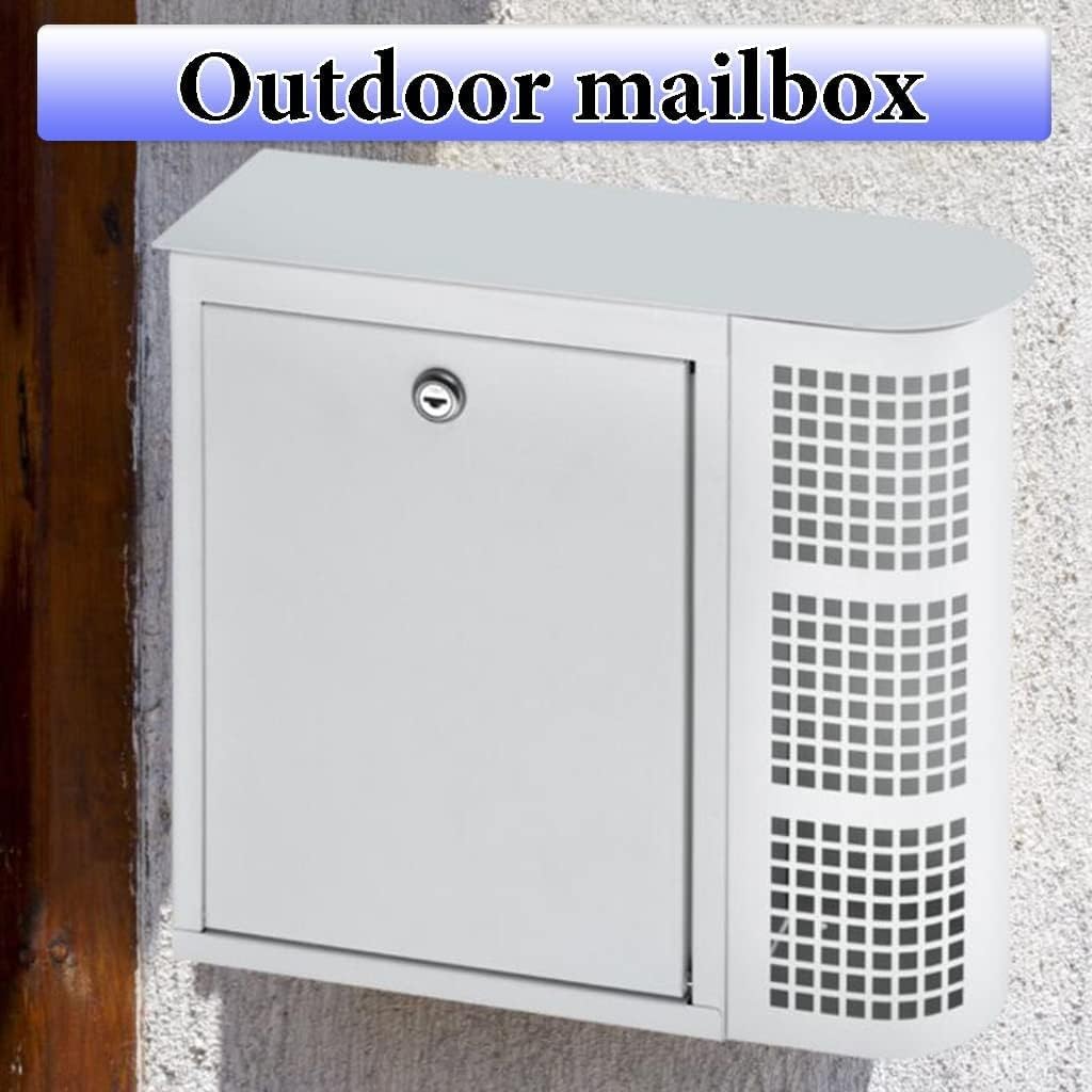 Outdoor Post Box Metal Mailboxes Bulk Mail Organizer Drop Box Galvanized Sheet Mailbox Wall Mount Mailbox with Lock Safer